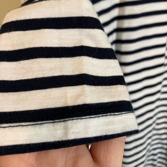 J.Crew navy and white striped midi dress, excellent condition, size M - Picture 2 of 3